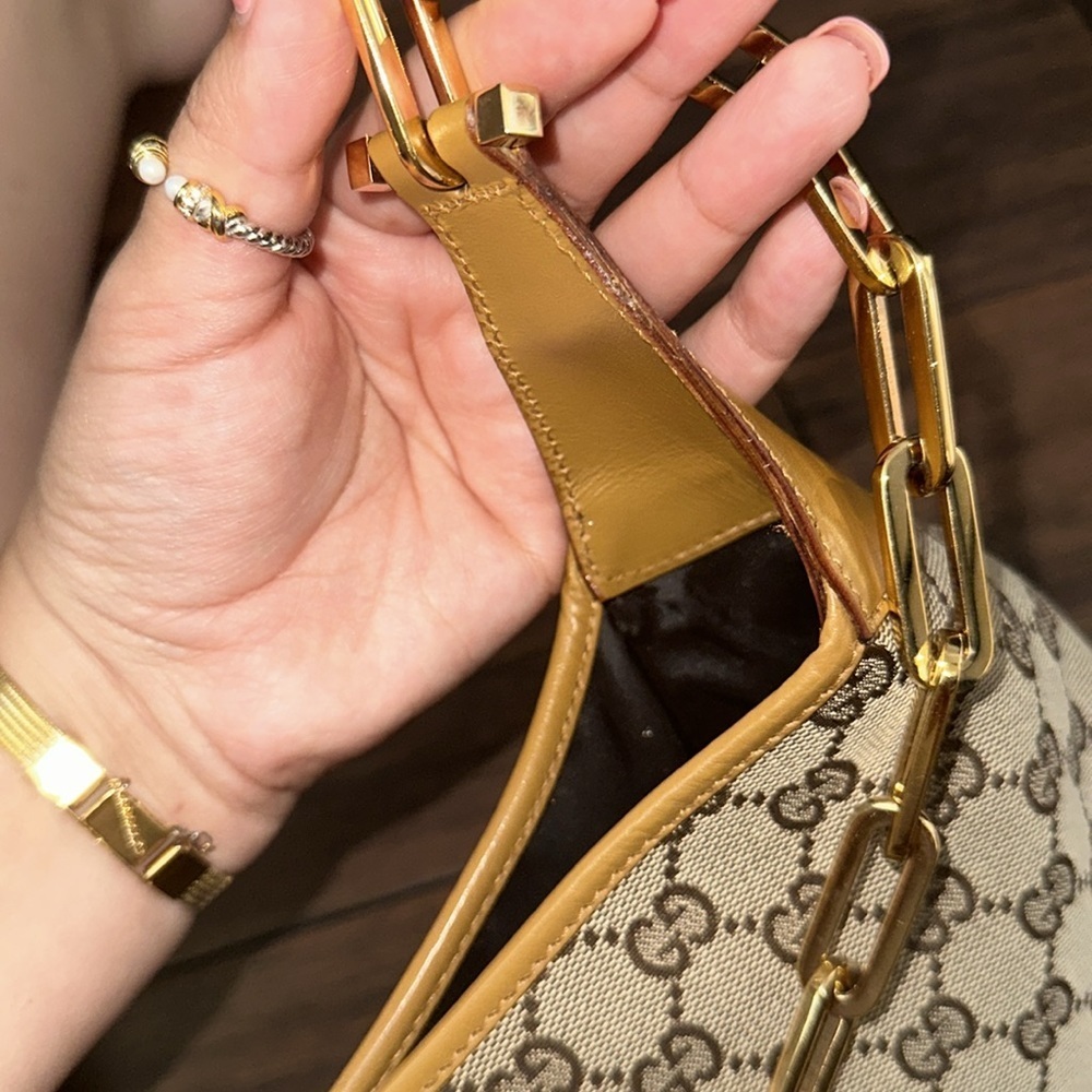 Gucci Jackie O 1961 hobo bag GG purse vintage monogram shoulder bag chain strap - Picture 12 of 17